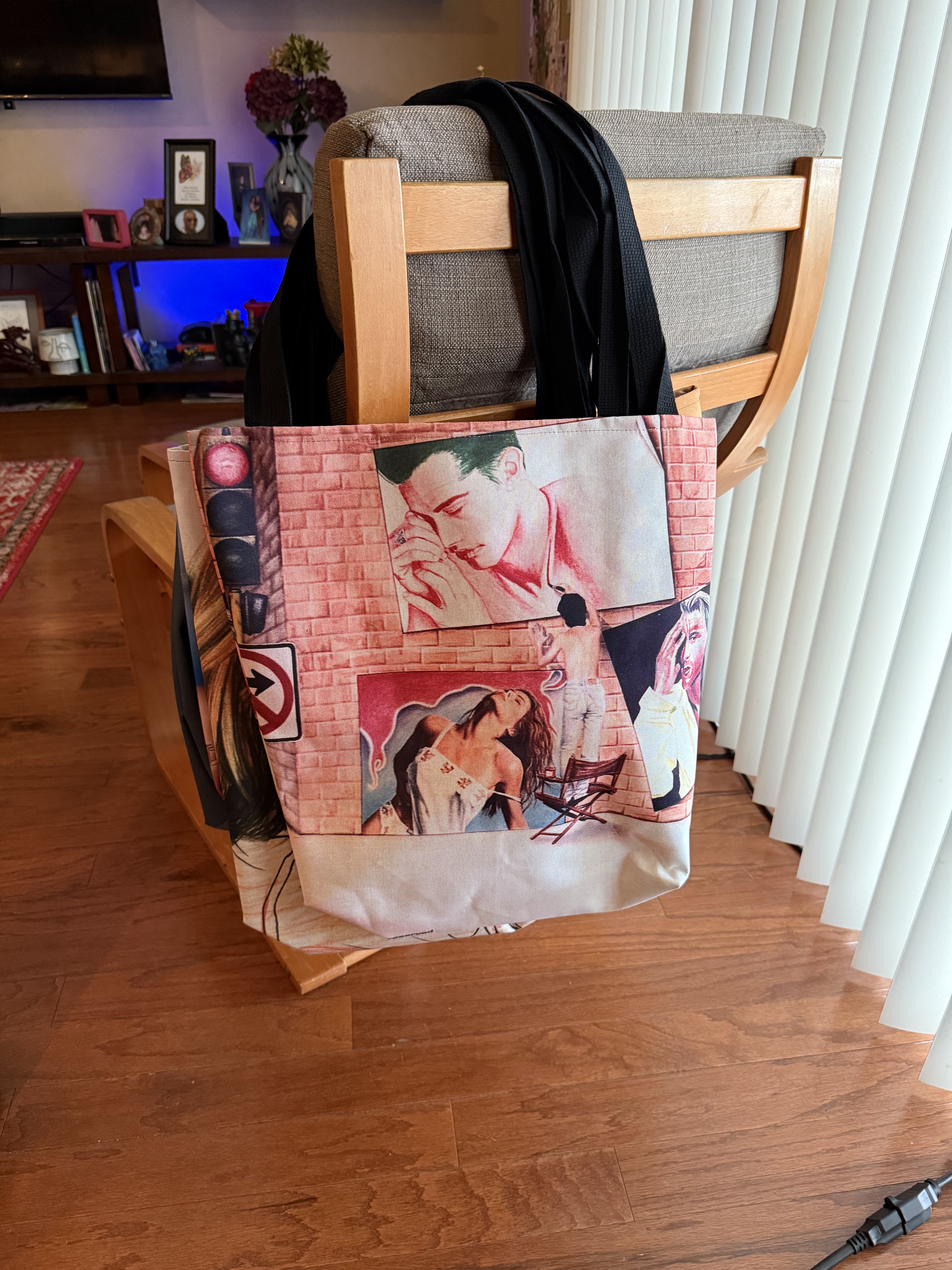 Signs a Self Portrait - 18x18 Tote bag