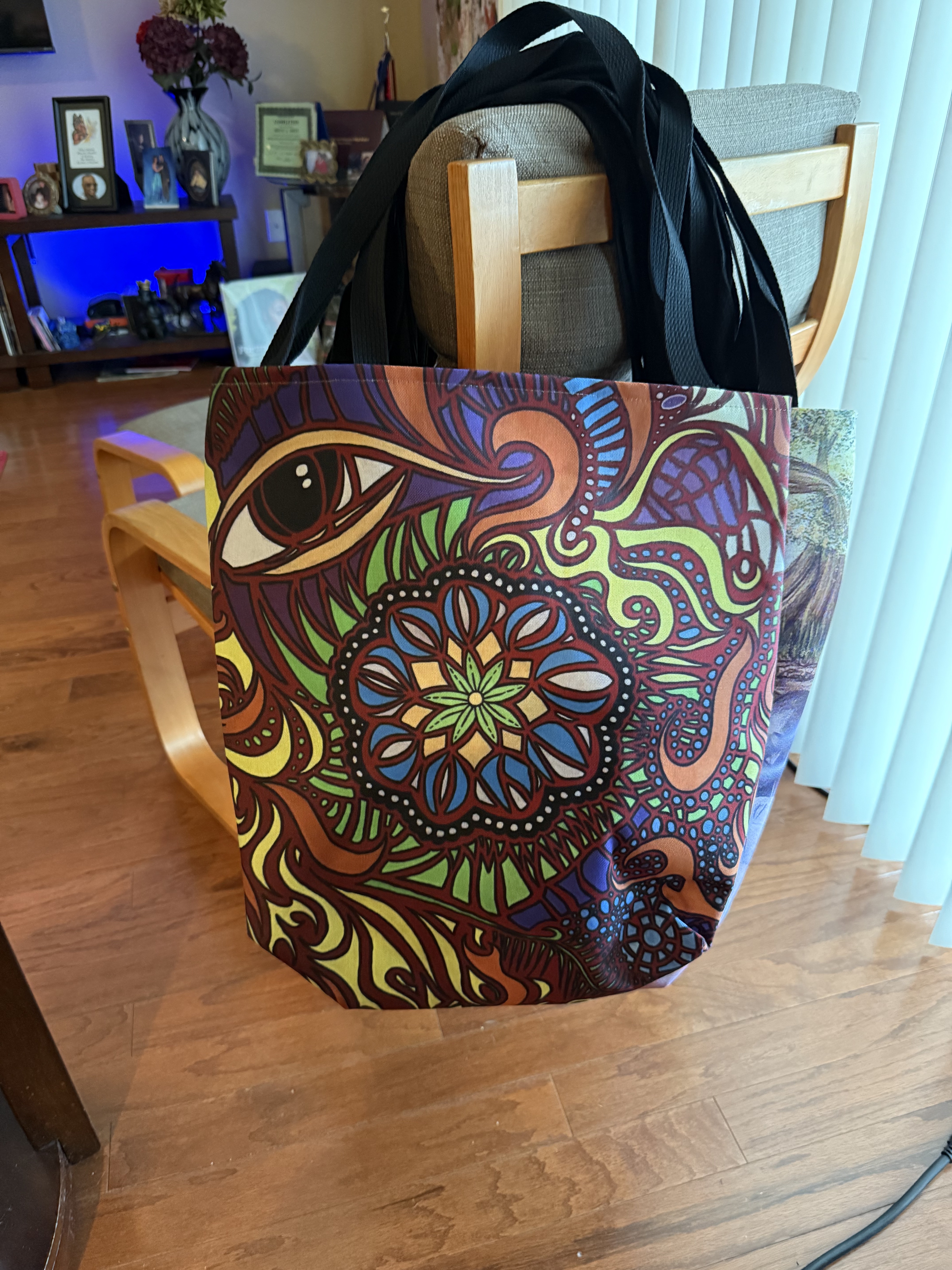 Eyes of Fire - 18x18 Tote bag